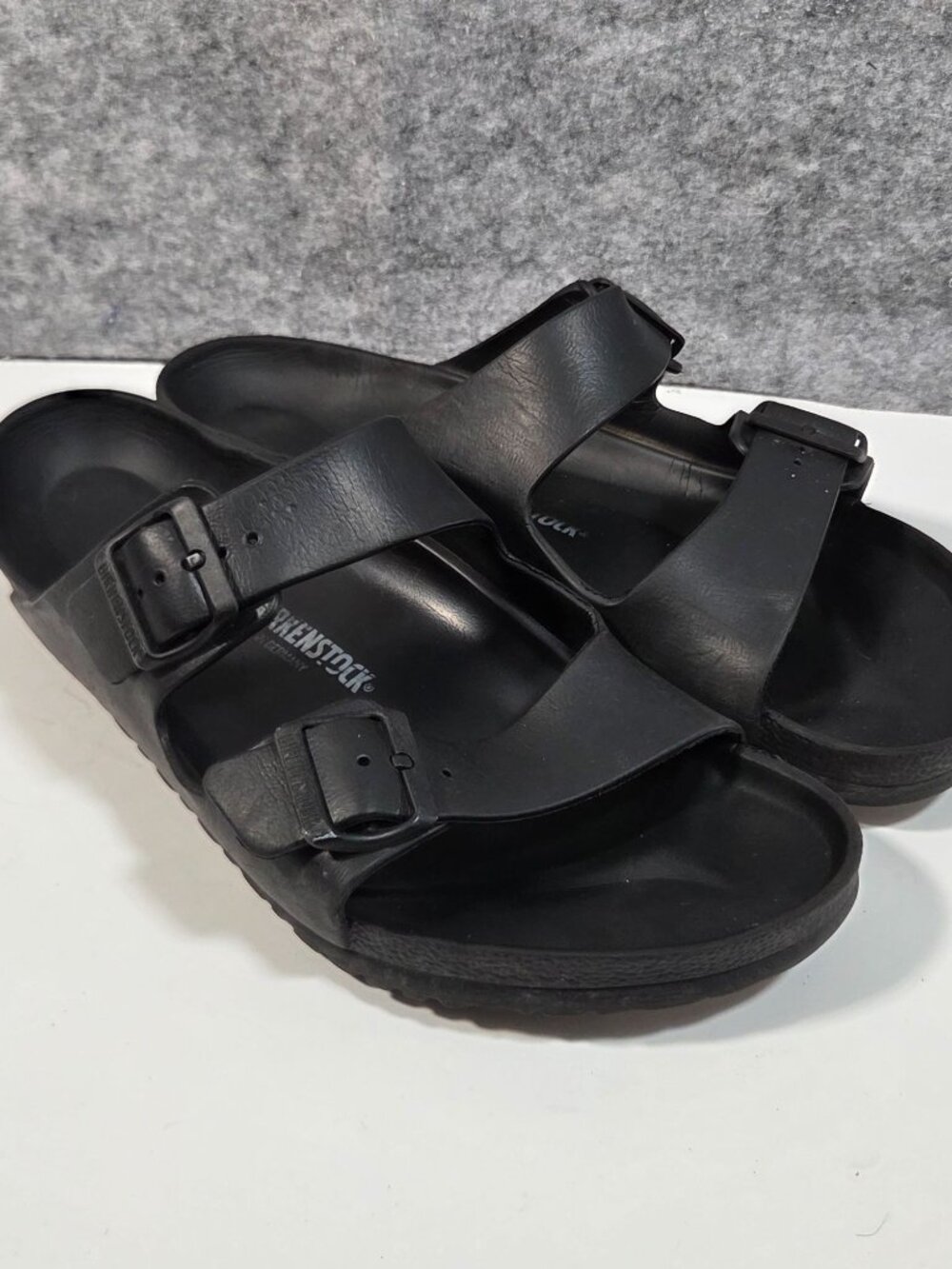 Birkenstock Arizona Sandals Men 12 Black EVA Double Strap Waterproof Slides